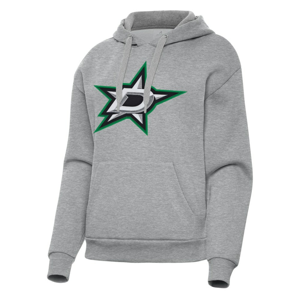 Dallas Stars Antigua Women's Victory Pullover Hoodie - Heather Gray - NHL