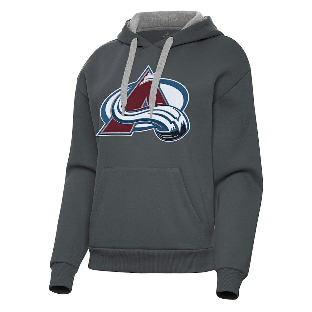 Colorado Avalanche Antigua Women's Victory Pullover Hoodie - Charcoal - NHL