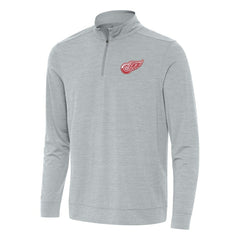Detroit Red Wings Antigua Bright Quarter-Zip Top - Heather Gray - NHL