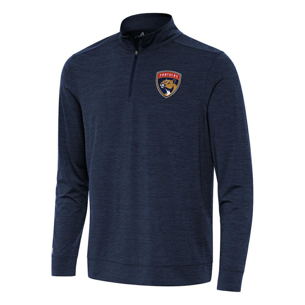 Florida Panthers Antigua Bright Quarter-Zip Top - Heather Navy - NHL