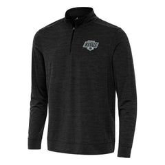 Los Angeles Kings Antigua Bright Quarter-Zip Top - Heather Black - NHL