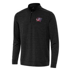 Columbus Blue Jackets Antigua Bright Quarter-Zip Top - Heather Black - NHL