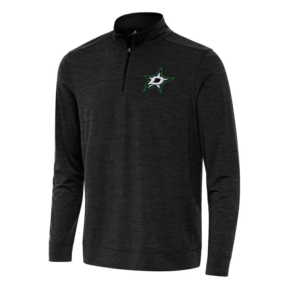 Dallas Stars Antigua Bright Quarter-Zip Top - Heather Black - NHL