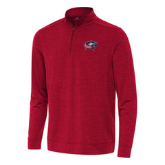 Columbus Blue Jackets Antigua Bright Quarter-Zip Top - Heather Red - NHL