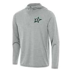 Dallas Stars Antigua Tidy Quarter-Zip Hoodie - Heather Gray - NHL