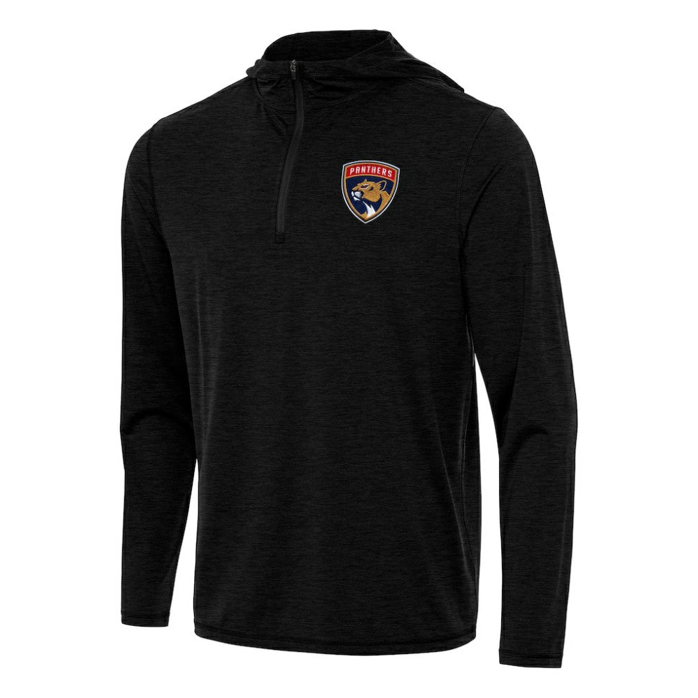 Florida Panthers Antigua Tidy Quarter-Zip Hoodie - Heather Black - NHL