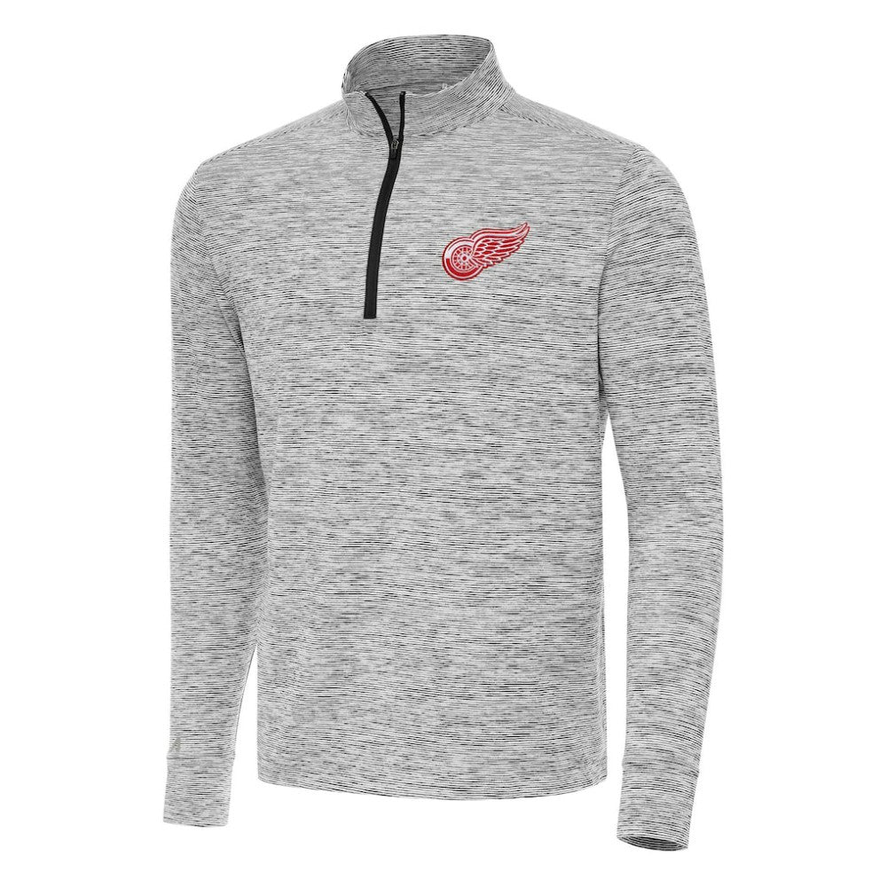 Detroit Red Wings Antigua Cause Quarter-Zip Top - Black - NHL