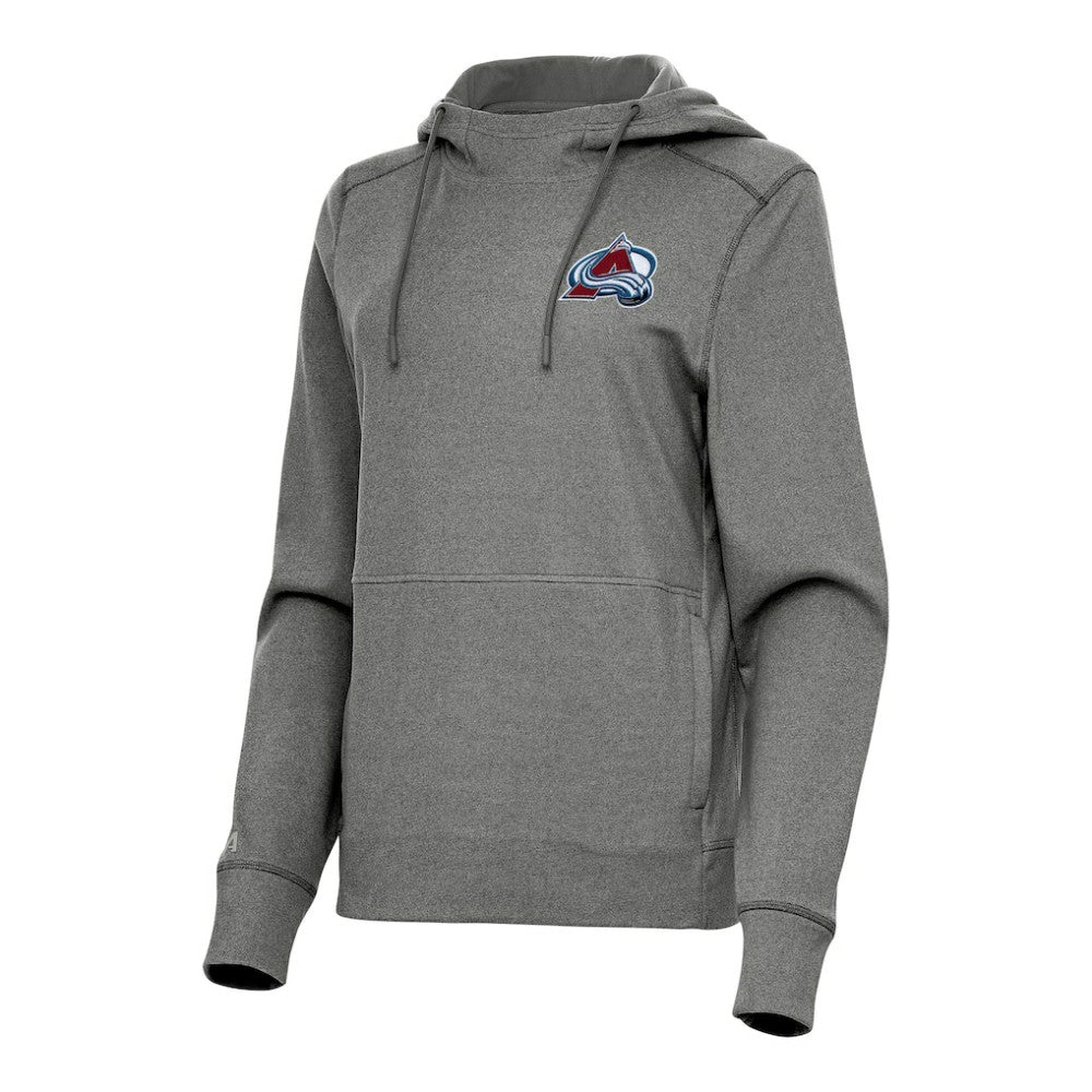 Colorado Avalanche Antigua Women's Justice Pullover Hoodie - Heather Black - NHL