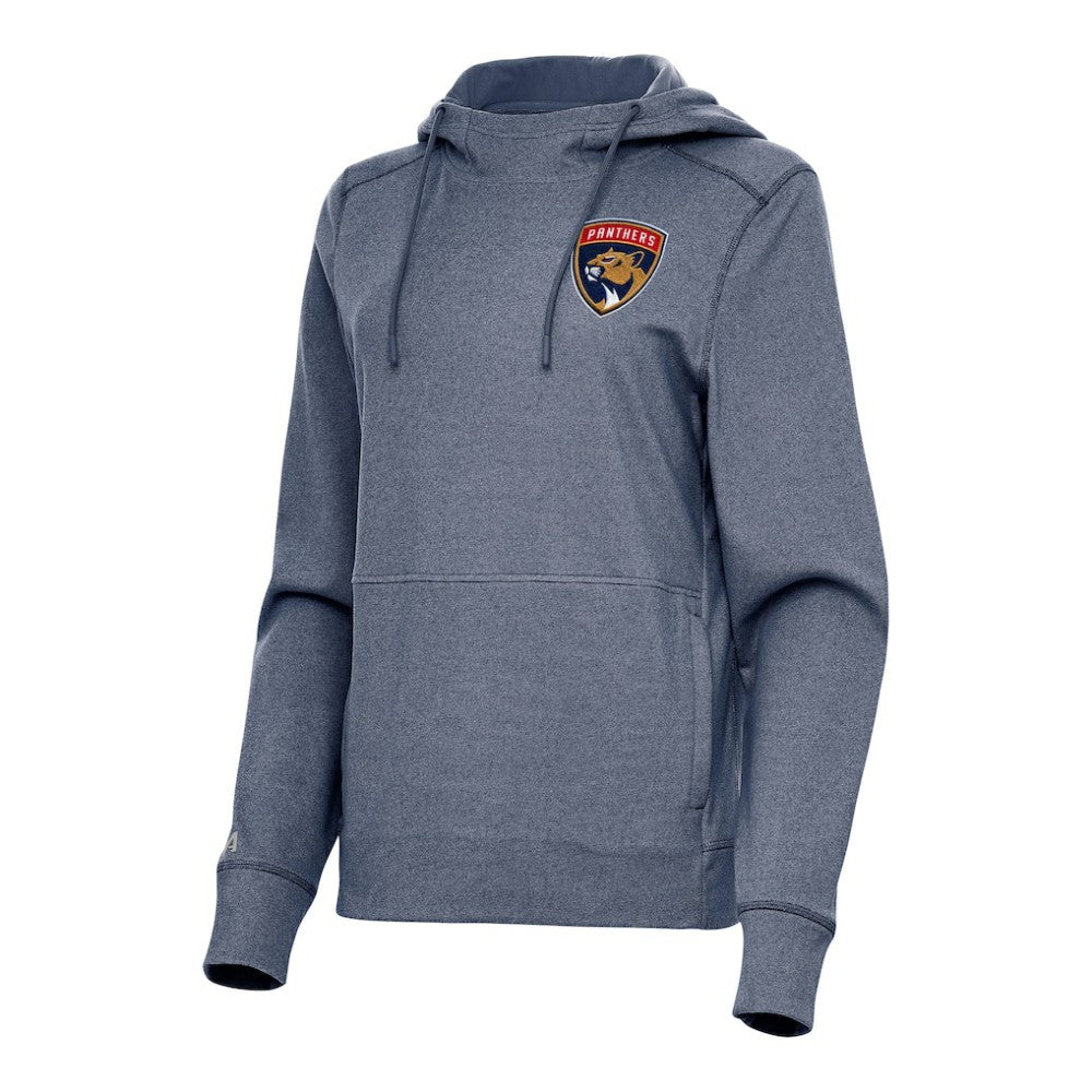 Florida Panthers Antigua Women's Justice Pullover Hoodie - Heather Navy - NHL