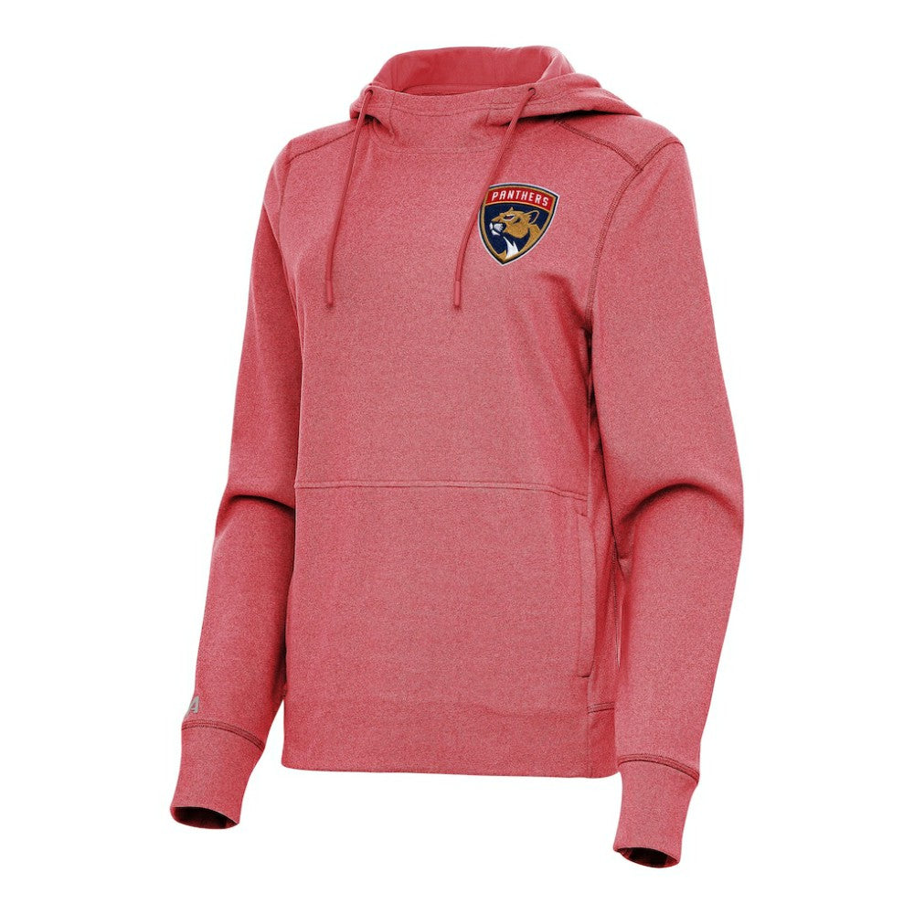 Florida Panthers Antigua Women's Justice Pullover Hoodie - Heather Red - NHL