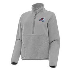 Colorado Avalanche Antigua Women's Figure Half-Zip Pullover Sweatshirt - Gray - NHL