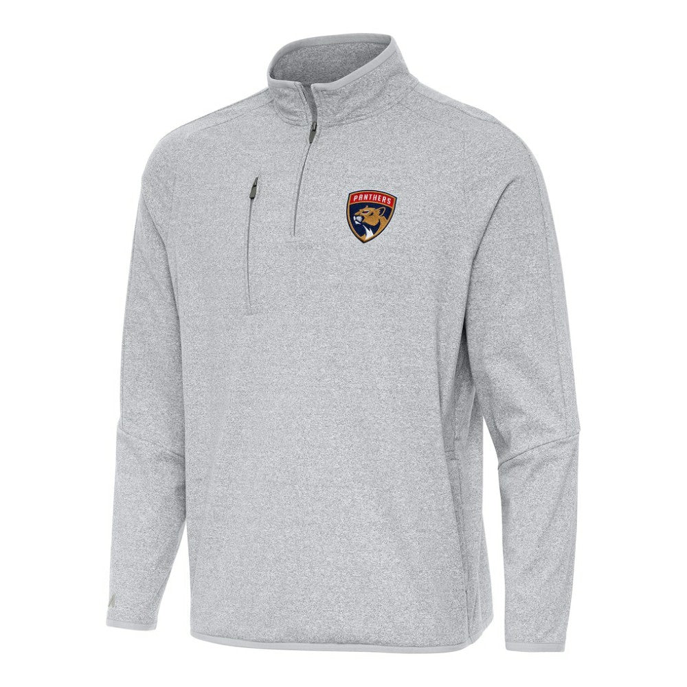 Florida Panthers Antigua Certain Quarter-Zip Tri-Blend Sweatshirt - Heather Gray - NHL