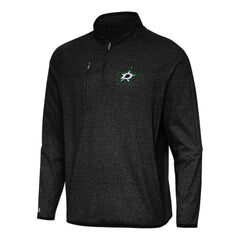 Dallas Stars Antigua Certain Quarter-Zip Tri-Blend Sweatshirt - Heather Black - NHL