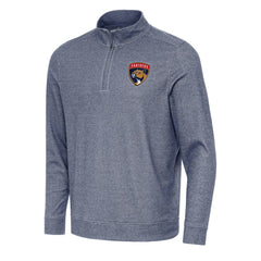 Florida Panthers Antigua Subtle Quarter-Zip Sweatshirt - Heather Navy - NHL