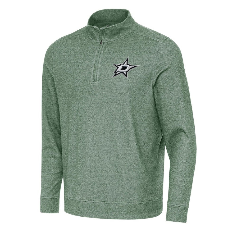 Dallas Stars Antigua Subtle Quarter-Zip Sweatshirt - Hunter Green - NHL