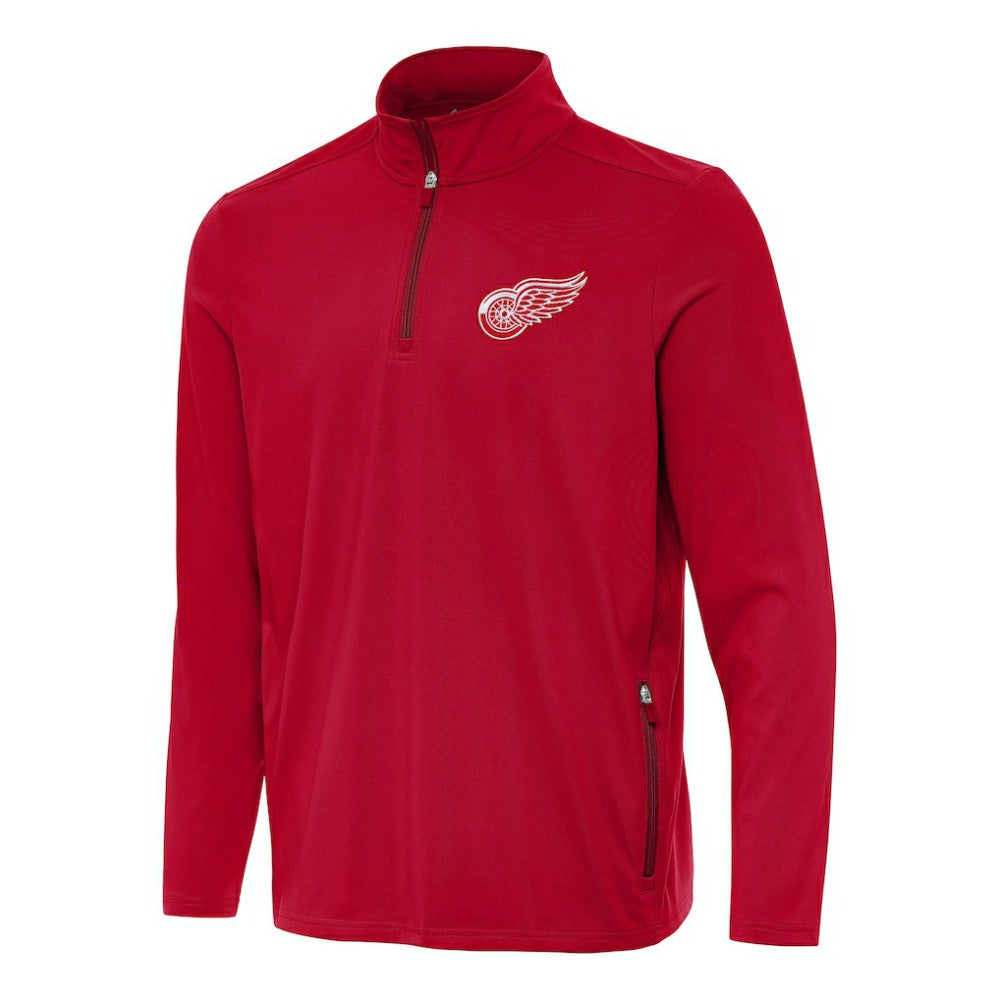 Detroit Red Wings Antigua Perilous Quarter-Zip Sweatshirt - Red - NHL
