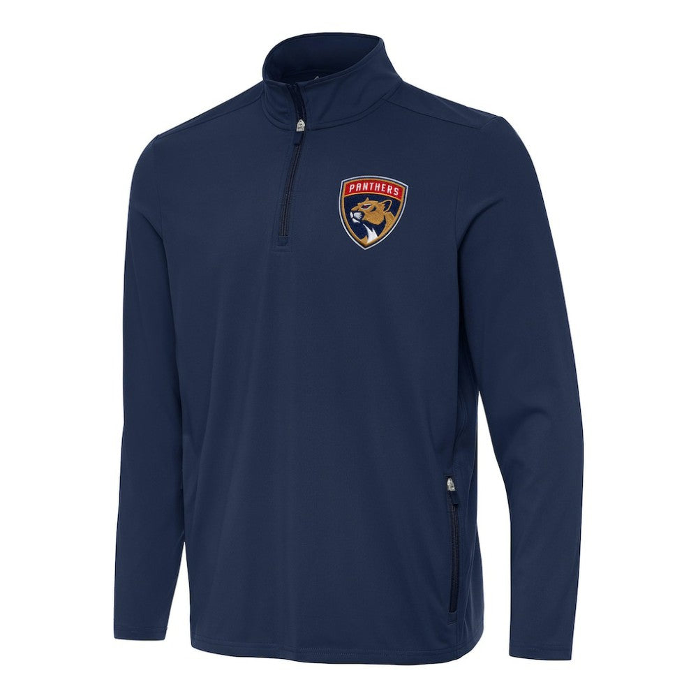 Florida Panthers Antigua Perilous Quarter-Zip Sweatshirt - Navy - NHL