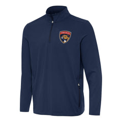Florida Panthers Antigua Perilous Quarter-Zip Sweatshirt - Navy - NHL