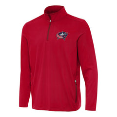 Columbus Blue Jackets Antigua Perilous Quarter-Zip Sweatshirt - Red - NHL