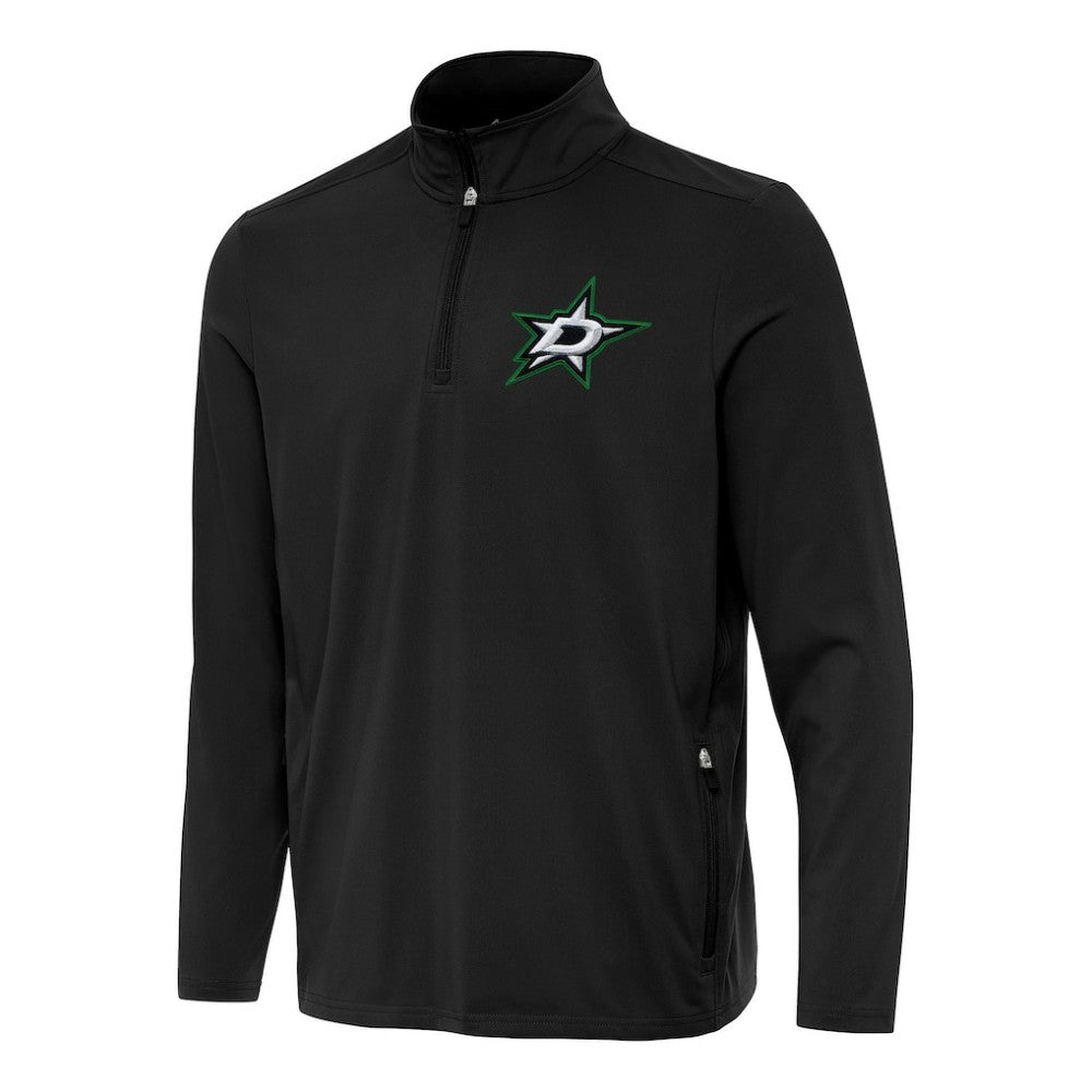 Dallas Stars Antigua Perilous Quarter-Zip Sweatshirt - Black - NHL