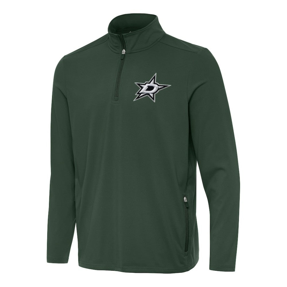 Dallas Stars Antigua Perilous Quarter-Zip Sweatshirt - Hunter Green - NHL