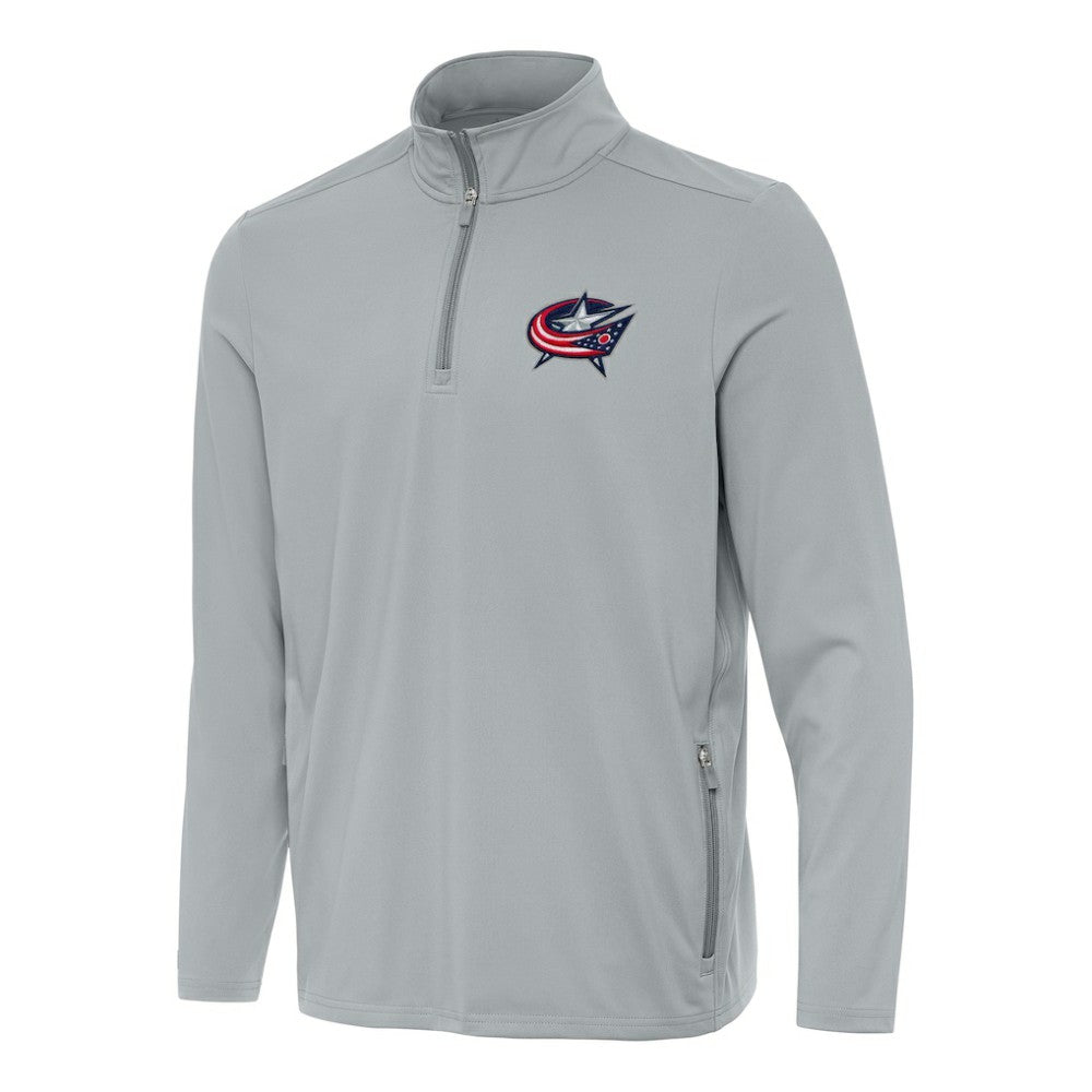 Columbus Blue Jackets Antigua Perilous Quarter-Zip Sweatshirt - Gray - NHL