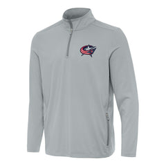 Columbus Blue Jackets Antigua Perilous Quarter-Zip Sweatshirt - Gray - NHL