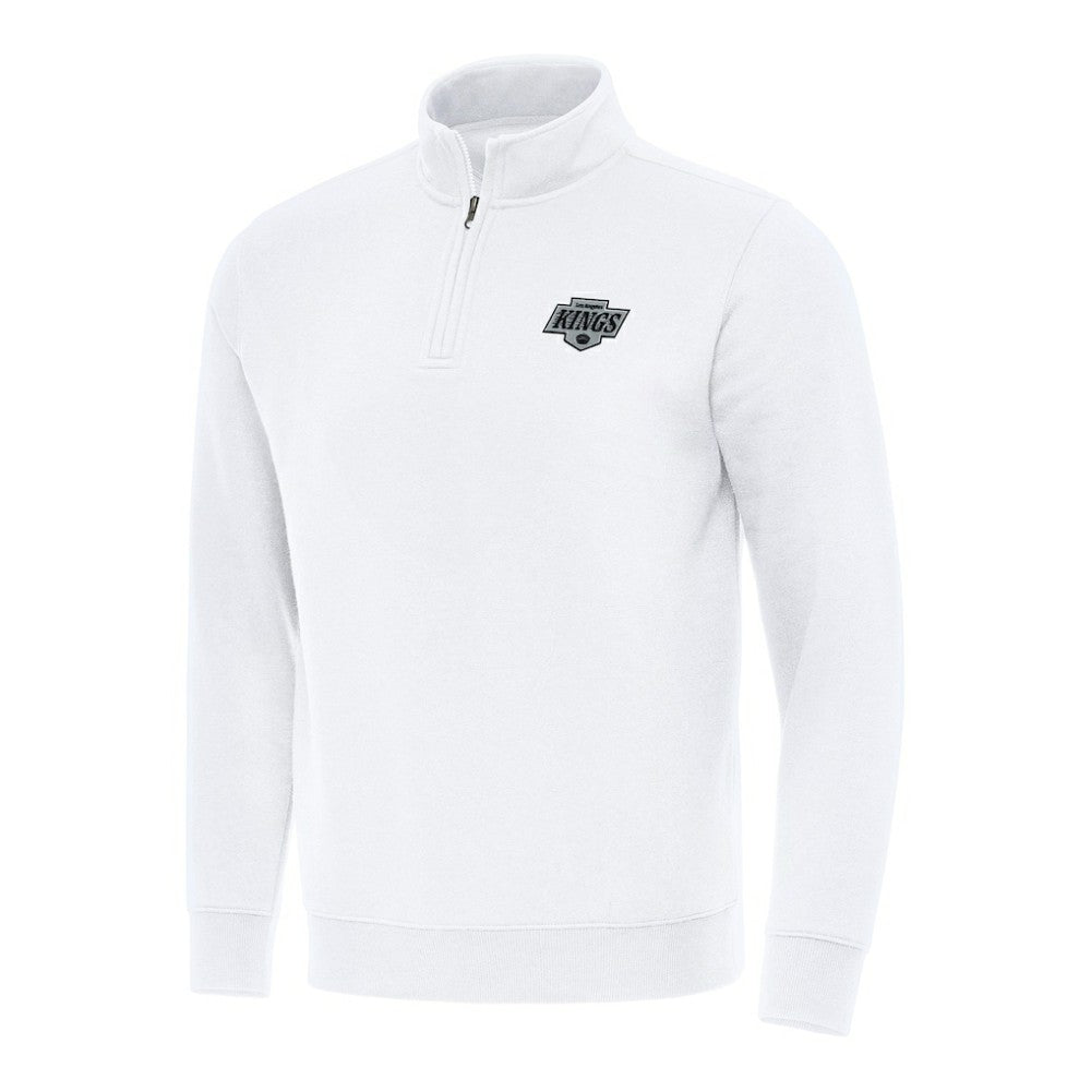 Los Angeles Kings Antigua Victory Quarter-Zip Mock Sweatshirt - White - NHL