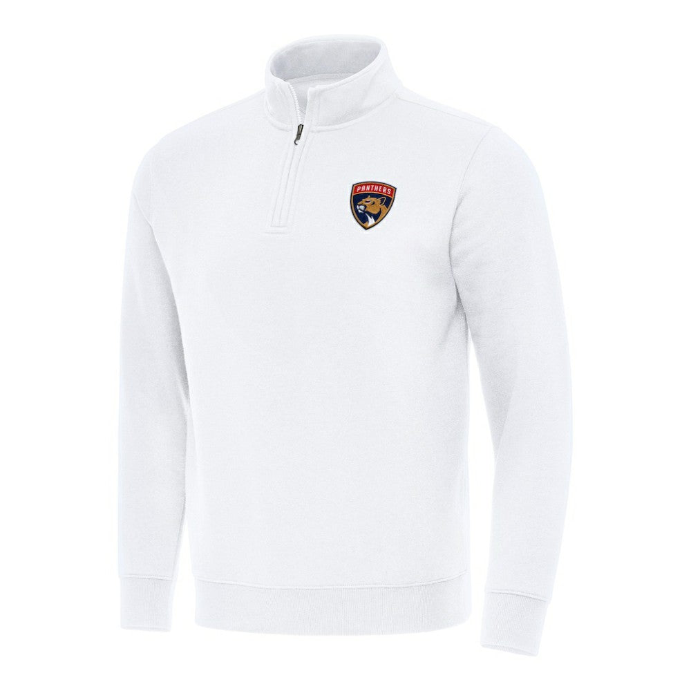 Florida Panthers Antigua Victory Quarter-Zip Mock Sweatshirt - White - NHL
