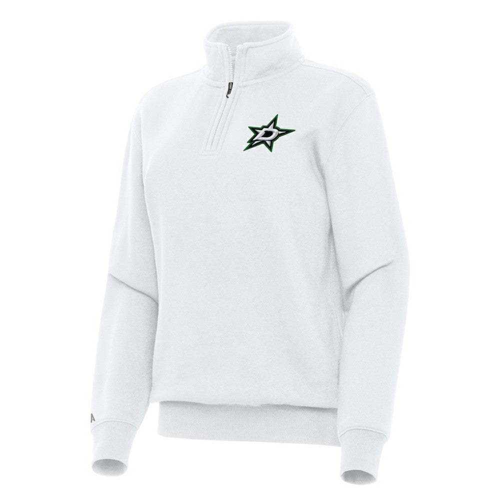 Dallas Stars Antigua Women's Victory Quarter-Zip Sweatshirt - White - NHL
