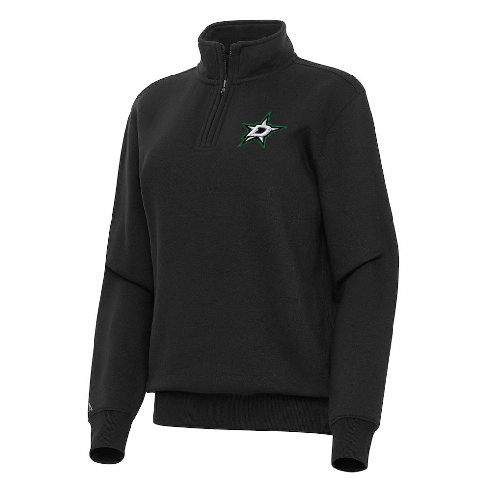 Dallas Stars Antigua Women's Victory Quarter-Zip Sweatshirt - Black - NHL