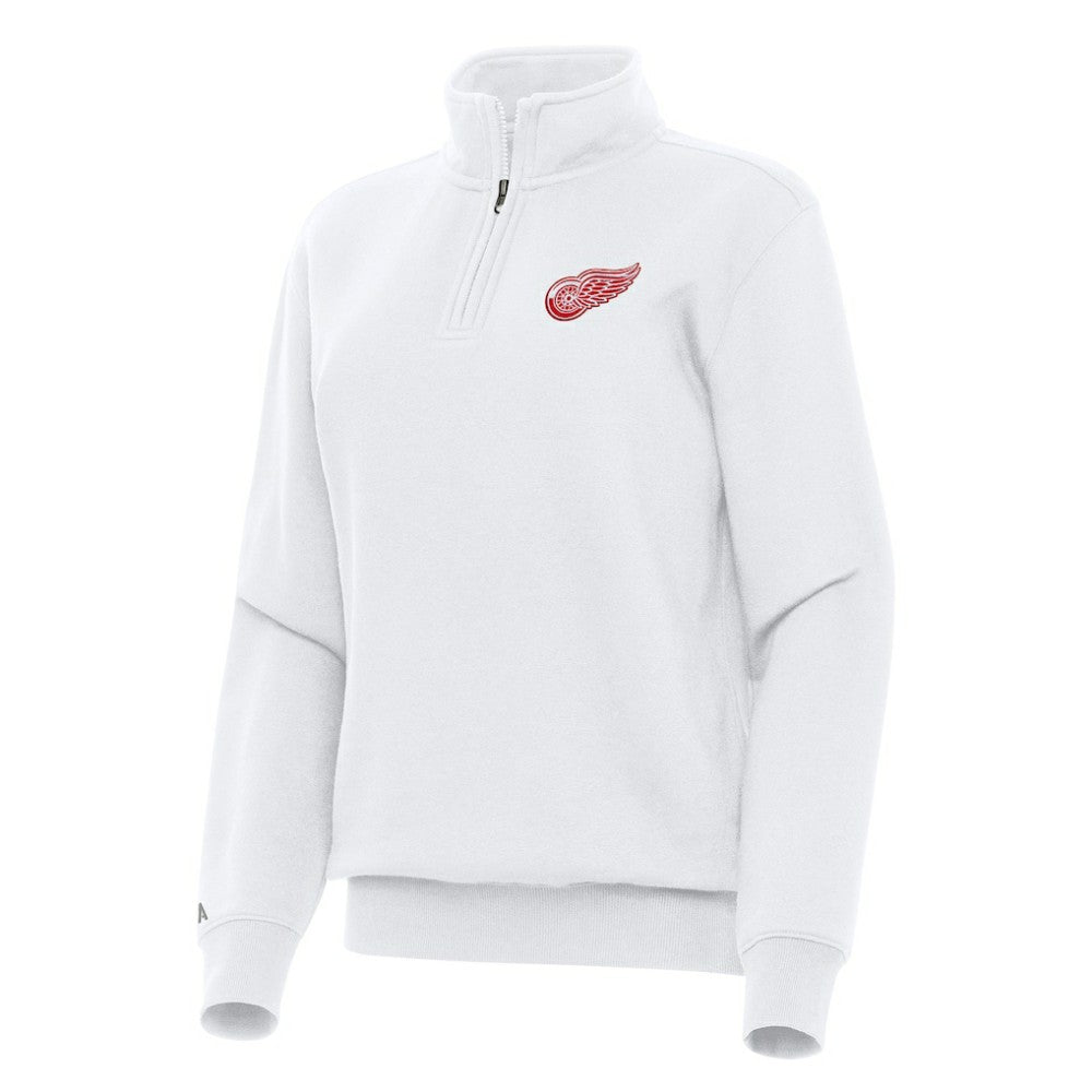 Detroit Red Wings Antigua Women's Victory Quarter-Zip Sweatshirt - White - NHL