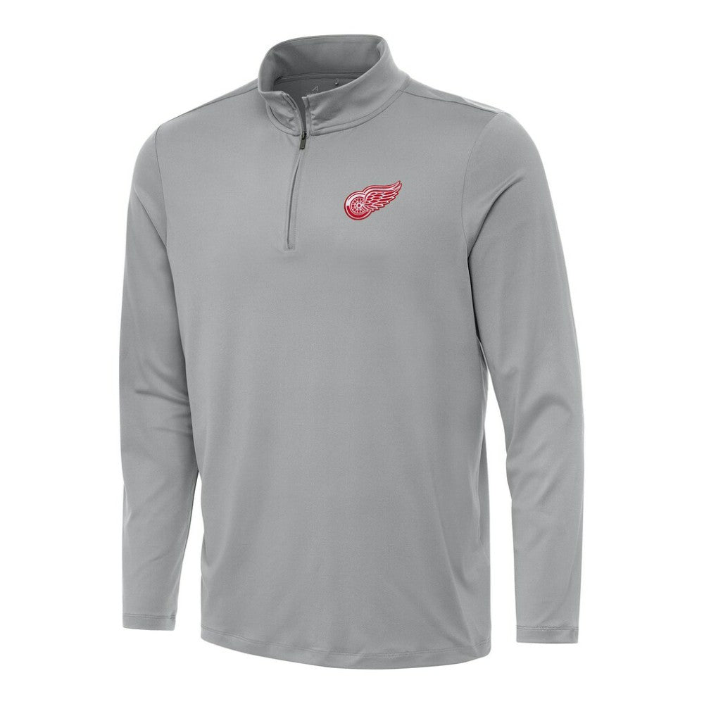 Detroit Red Wings Antigua Reprocess Quarter-Zip Top - Gray - NHL