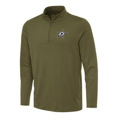 Dallas Stars Antigua Reprocess Quarter-Zip Top - Olive - NHL