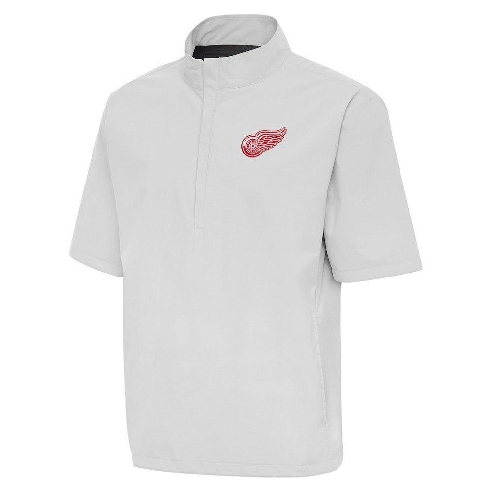 Detroit Red Wings Antigua Brisk Quarter-Zip Windbreaker - Heather Gray - NHL