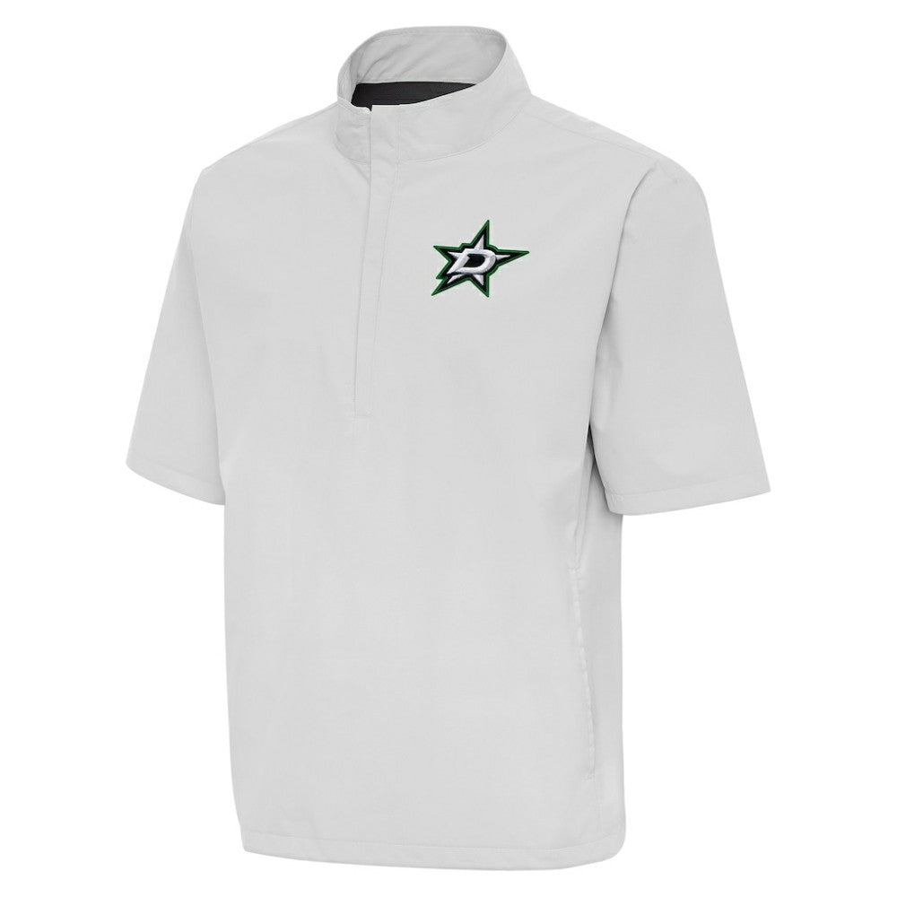 Dallas Stars Antigua Brisk Quarter-Zip Windbreaker - Heather Gray - NHL