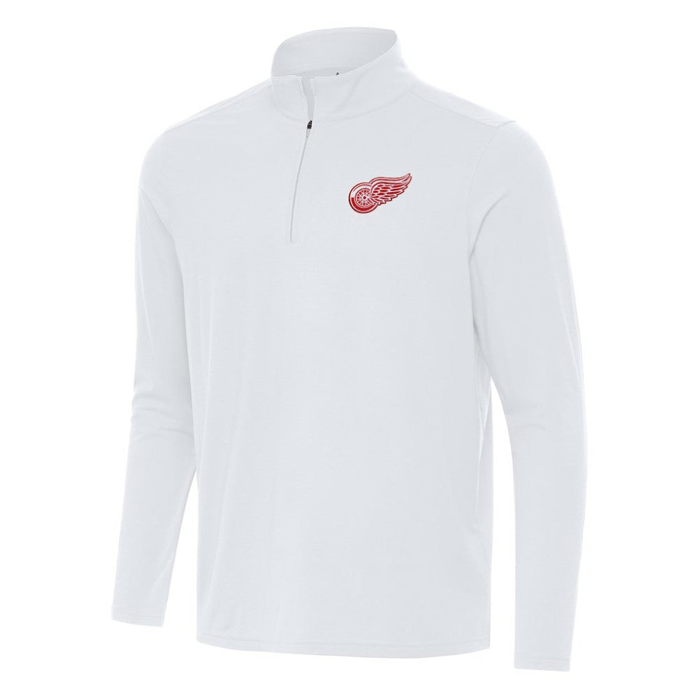 Detroit Red Wings Antigua Intent Quarter-Zip Top - White - NHL