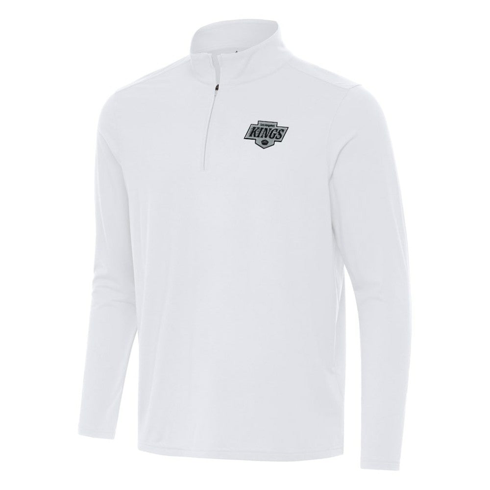 Los Angeles Kings Antigua Intent Quarter-Zip Top - White - NHL