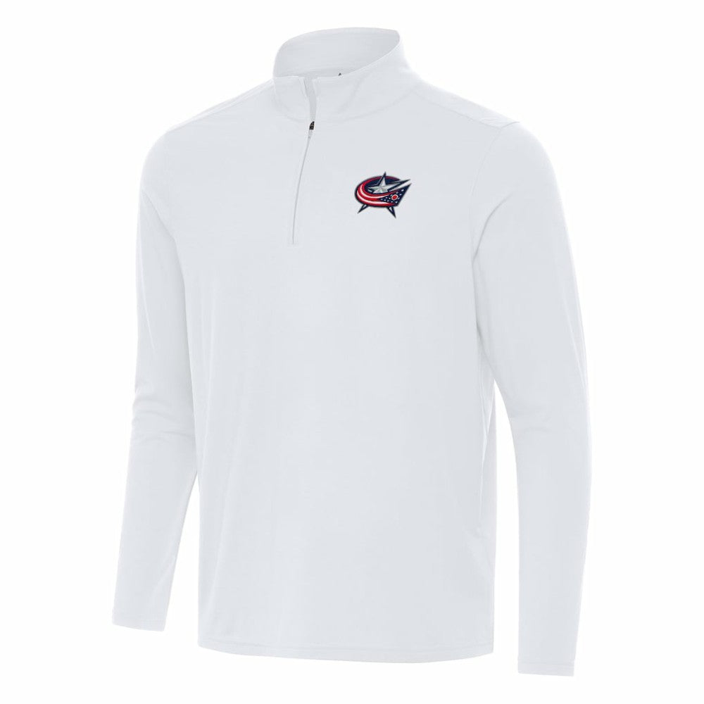 Columbus Blue Jackets Antigua Intent Quarter-Zip Top - White - NHL