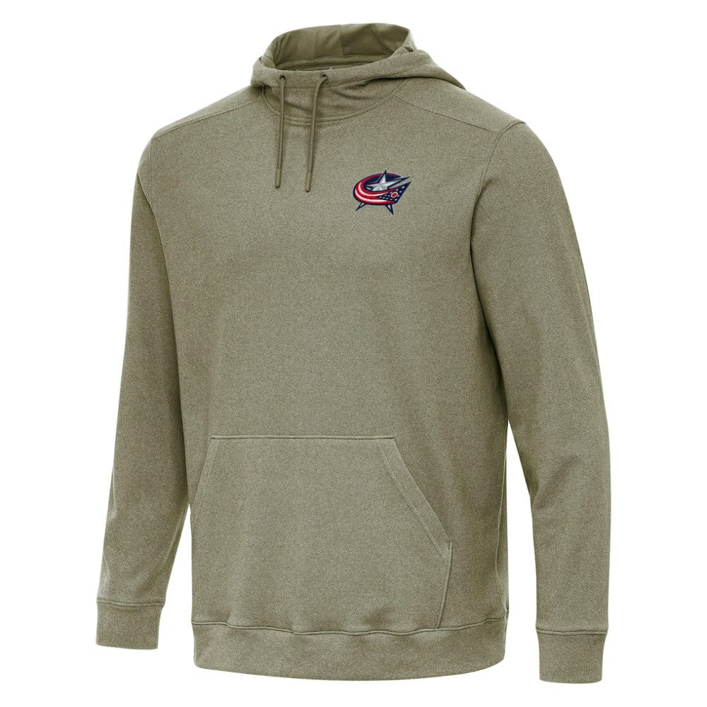 Columbus Blue Jackets Antigua Cloud Pullover Hoodie - Olive - NHL