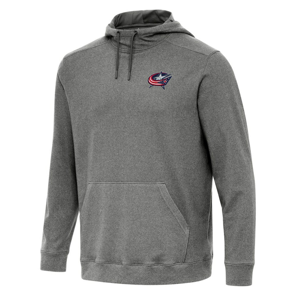 Columbus Blue Jackets Antigua Cloud Pullover Hoodie - Heather Black - NHL