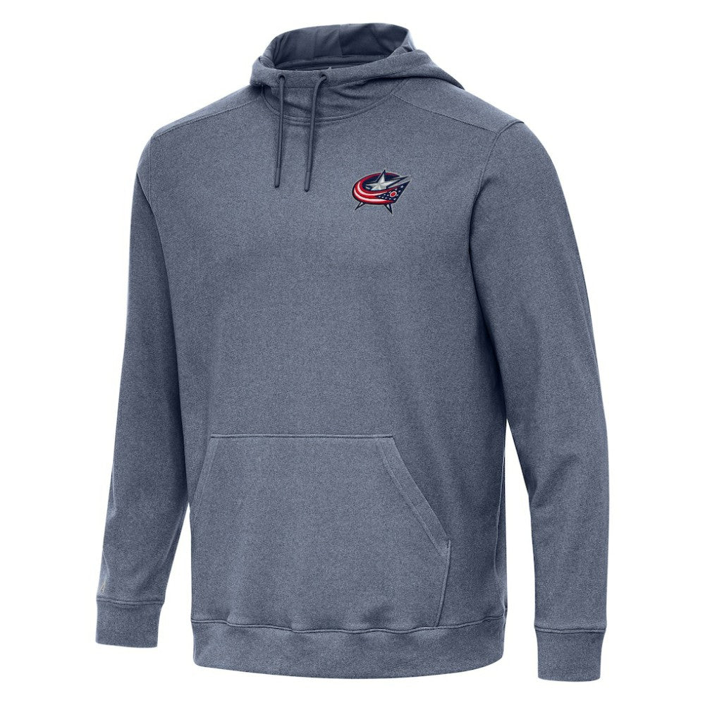 Columbus Blue Jackets Antigua Cloud Pullover Hoodie - Heather Navy - NHL
