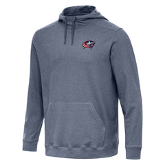 Columbus Blue Jackets Antigua Cloud Pullover Hoodie - Heather Navy - NHL
