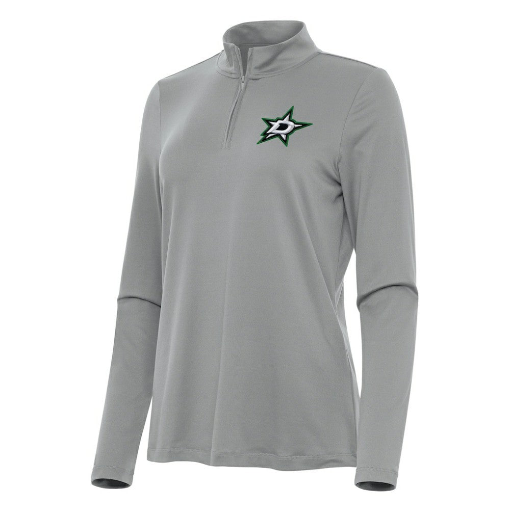 Dallas Stars Antigua Women's Reprocess Quarter-Zip Top - Gray - NHL