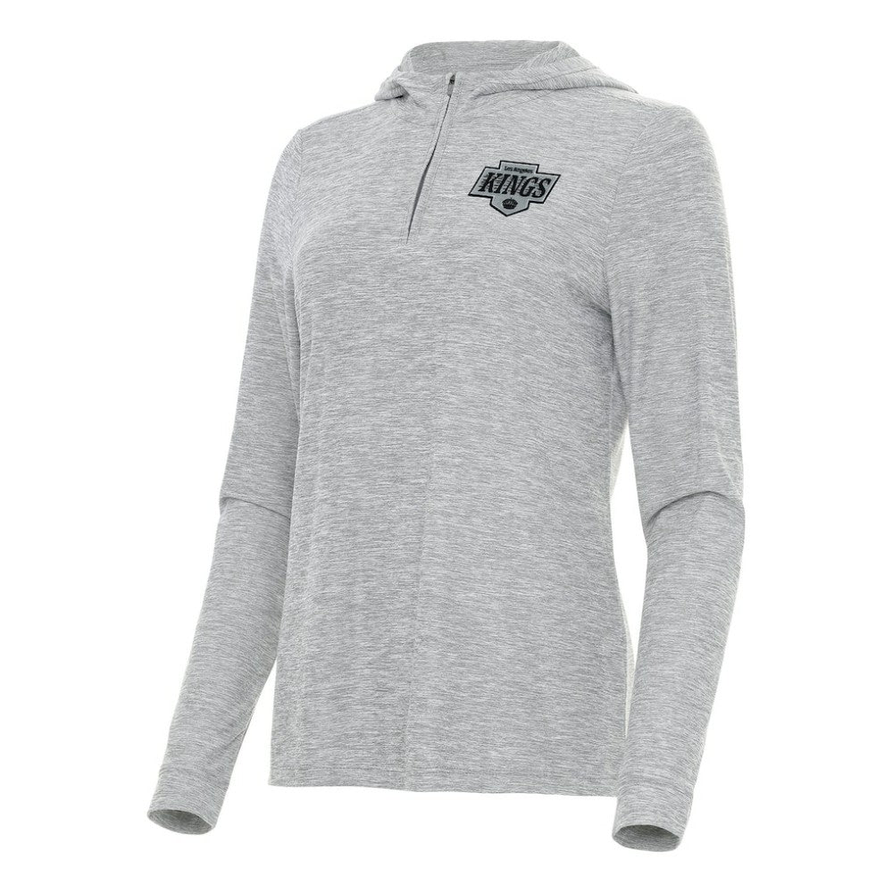 Los Angeles Kings Antigua Women's Daybreak Quarter-Zip Hoodie - Heather Gray - NHL