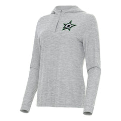 Dallas Stars Antigua Women's Daybreak Quarter-Zip Hoodie - Heather Gray - NHL