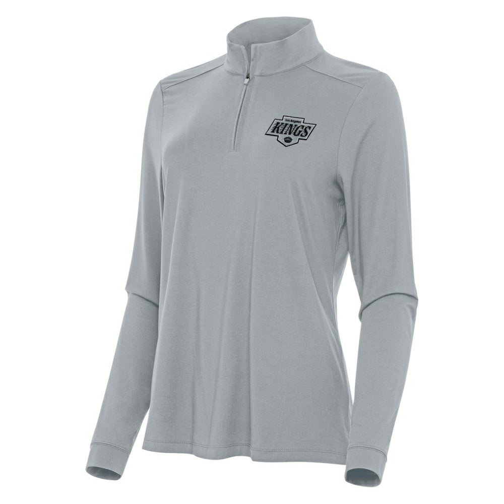 Los Angeles Kings Antigua Women's Intent Quarter-Zip Top - Gray - NHL