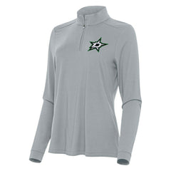 Dallas Stars Antigua Women's Intent Quarter-Zip Top - Gray - NHL