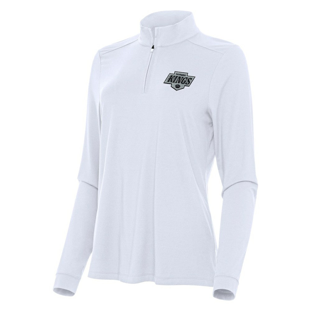 Los Angeles Kings Antigua Women's Intent Quarter-Zip Top - White - NHL