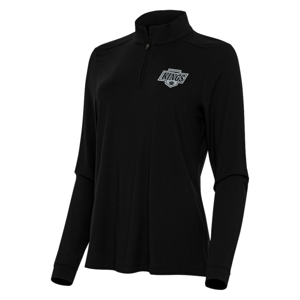 Los Angeles Kings Antigua Women's Intent Quarter-Zip Top - Black - NHL